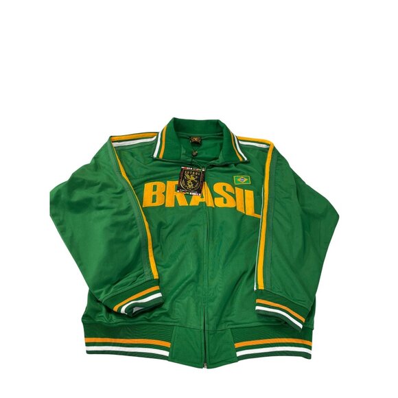 Fifth Sun Brazil mens green full zip track varsity jacket Sz XL SKU 9608 - Picture 15 of 15
